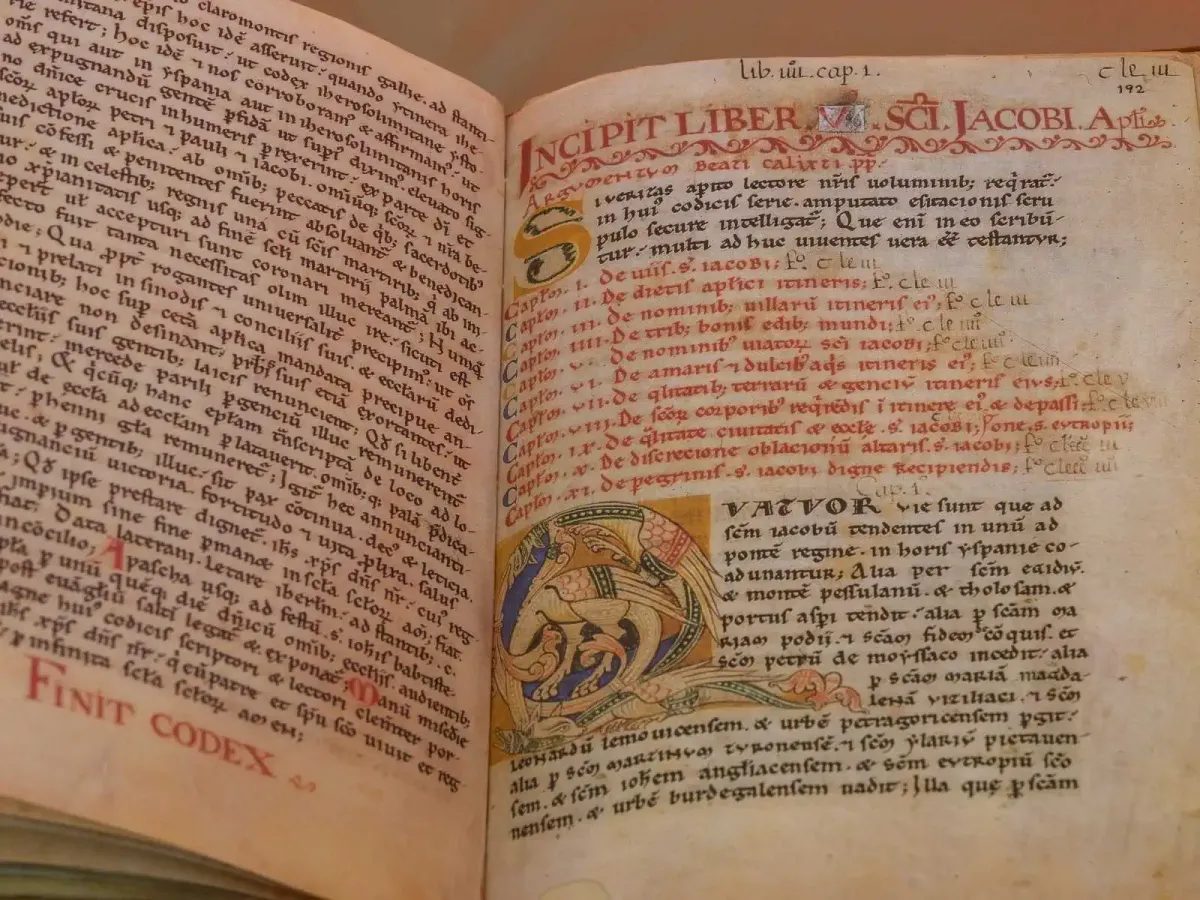 Illustrated images of the Codex Calixtinus