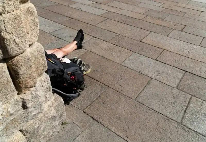 Pilgrim taking a rest