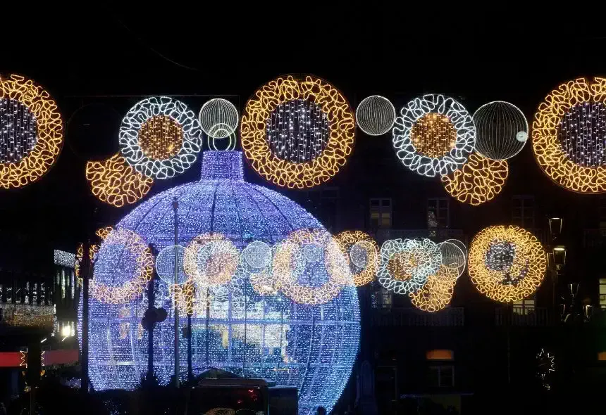 Die Weihnachtsbeleuchtung in Vigo