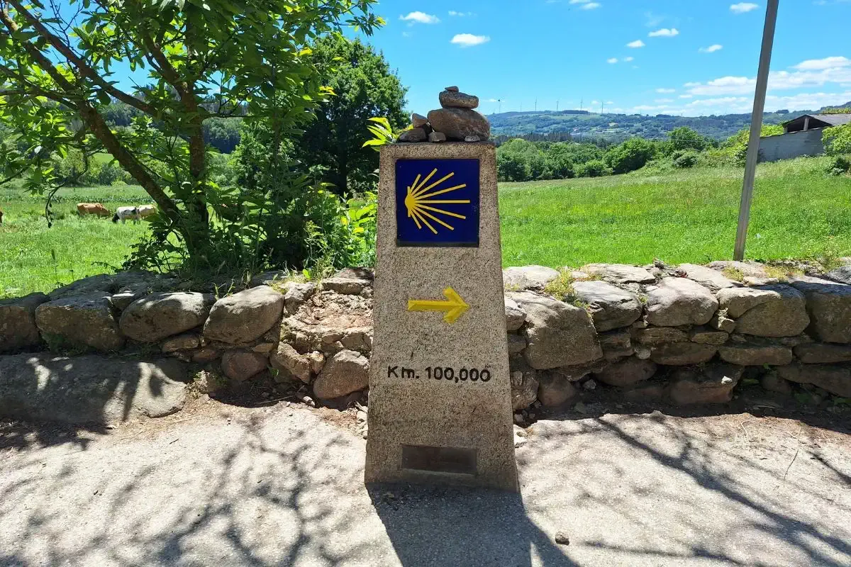 Cippo100 km Cammino di Santiago Francese