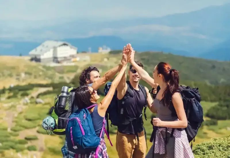 Photography of people celebrating on the Camino de Santiago