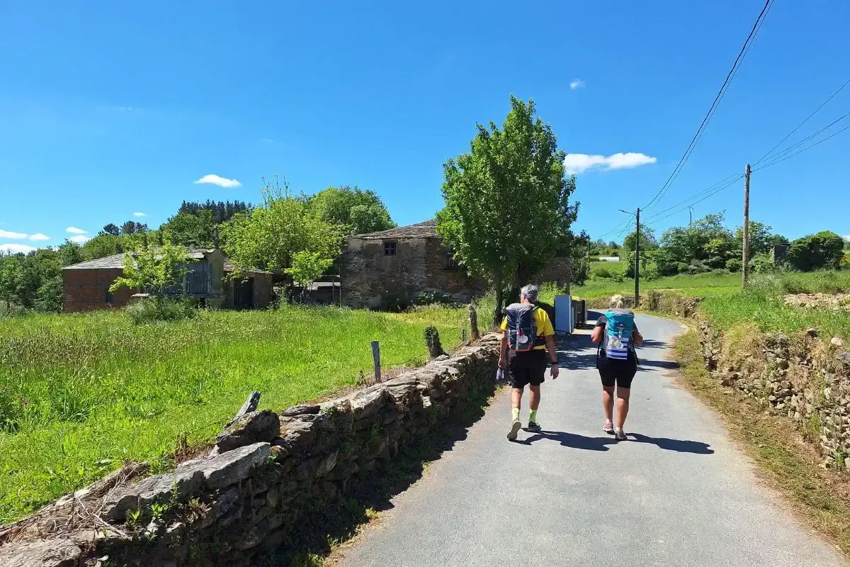 Peregrinos haciendo el Camino en verano