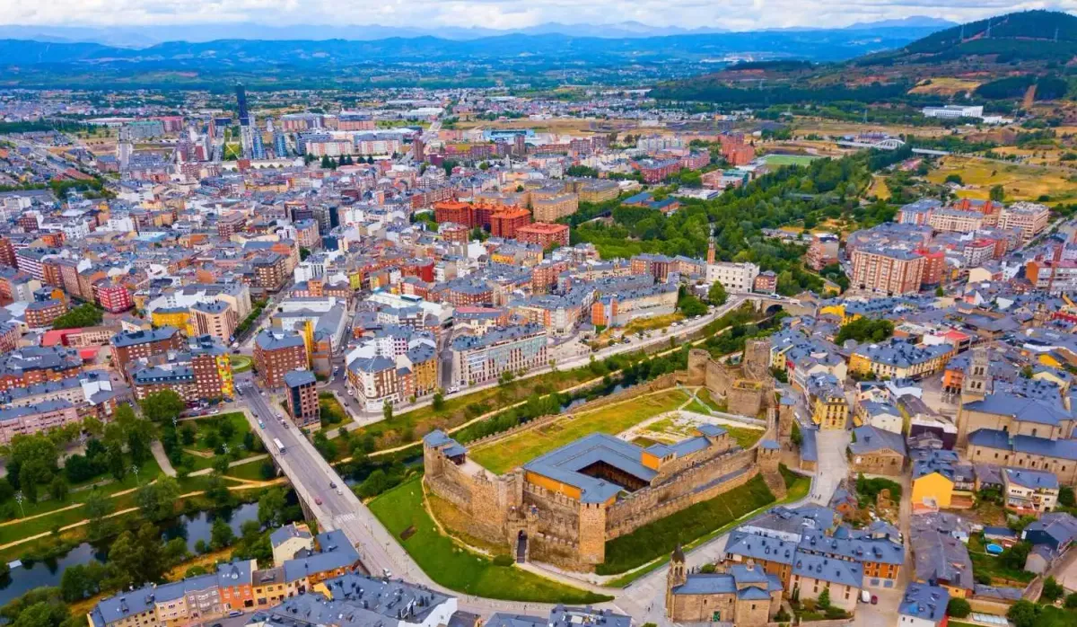 Ponferrada a vista de pájaro
