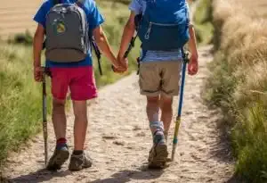 Dos niños caminando