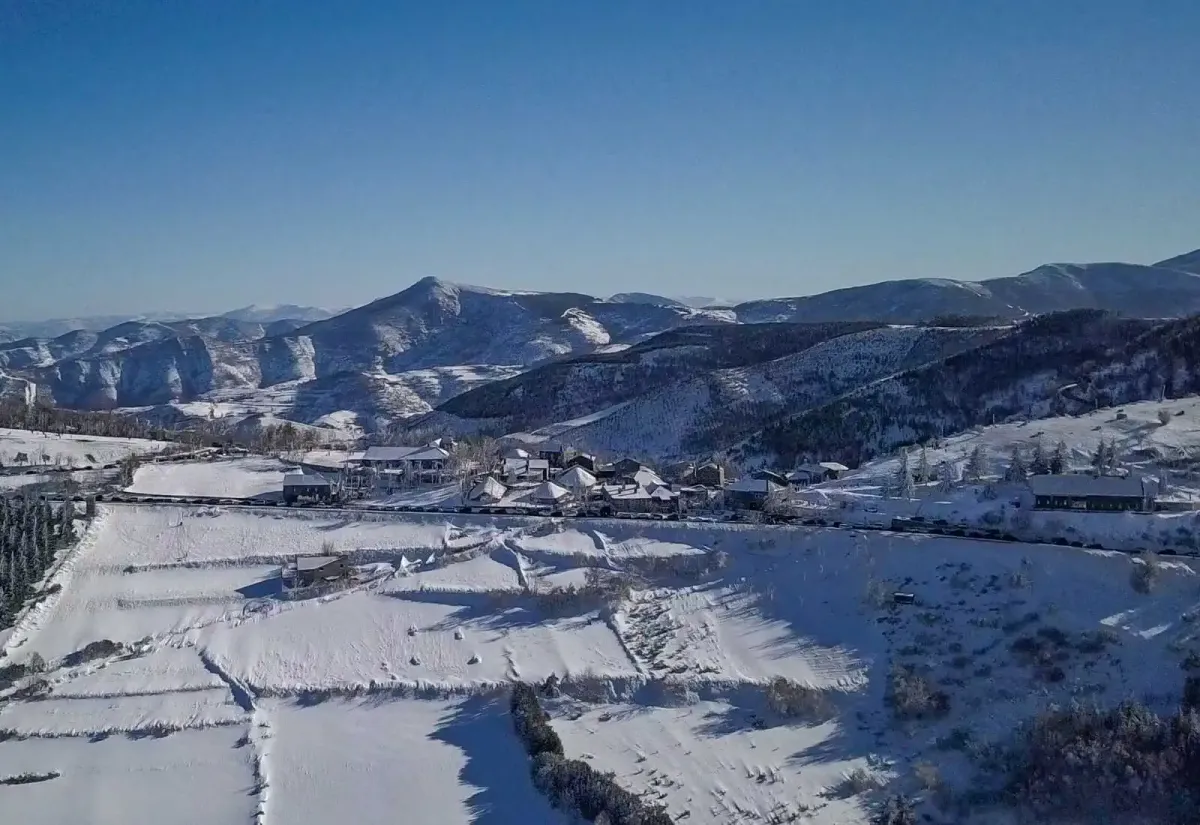 Montagna innevata di O Cebreiro