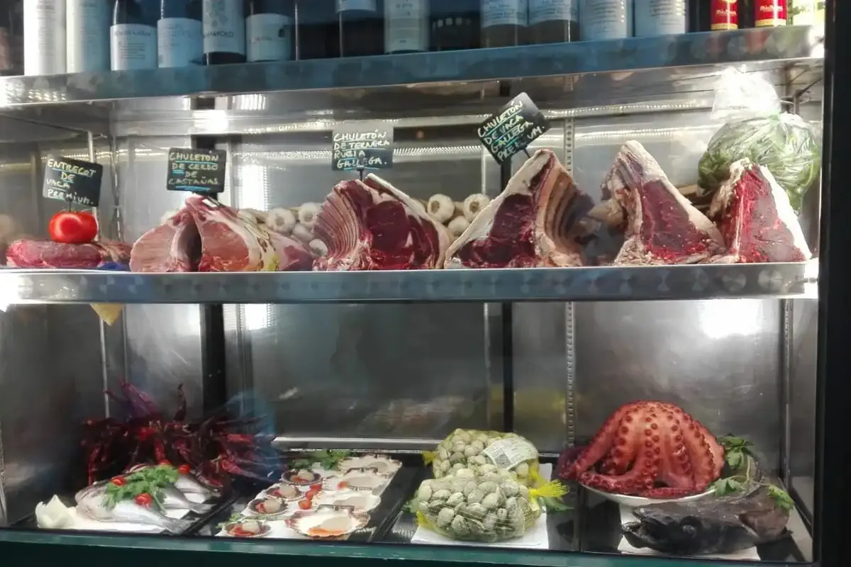 Espositore di ristorante a Santiago de Compostela