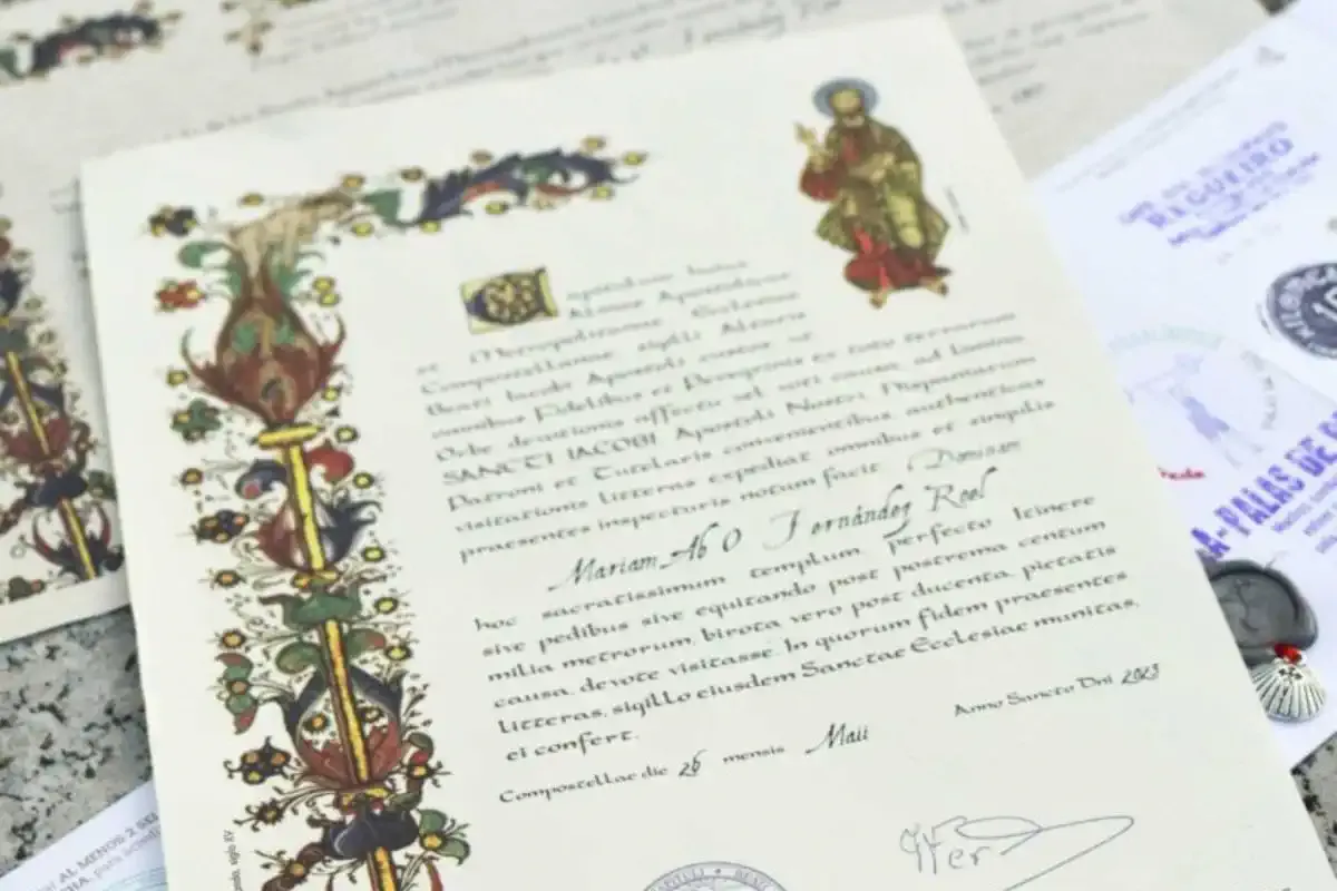 Une Compostela, le certificat du pèlerin